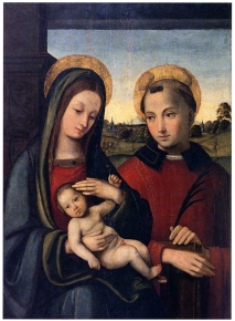 Madonna and Child with saint Stephen